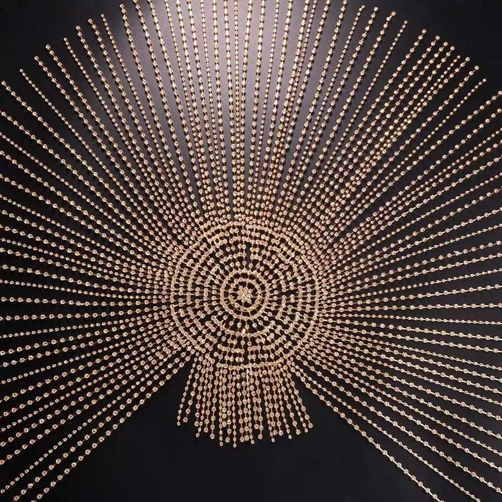 Bohemian Splendid Diamond Rhinestone Retro Ethnic Wind Length Fringed Headwear