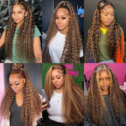 Curly Loose Deep Wave Lace Forehead Wig 13x4