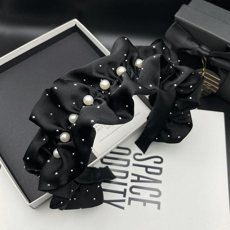 Headband High Skull Top Retro Black Full Diamond Broken Hair Black Pearl Starry Sky O1CN013mFldt1D64l89SWG7__2218691750166-0-cib