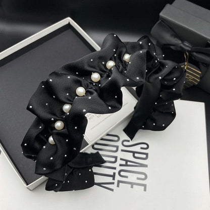 Headband High Skull Top Retro Black Full Diamond Broken Hair Black Pearl Starry Sky O1CN013mFldt1D64l89SWG7__2218691750166-0-cib