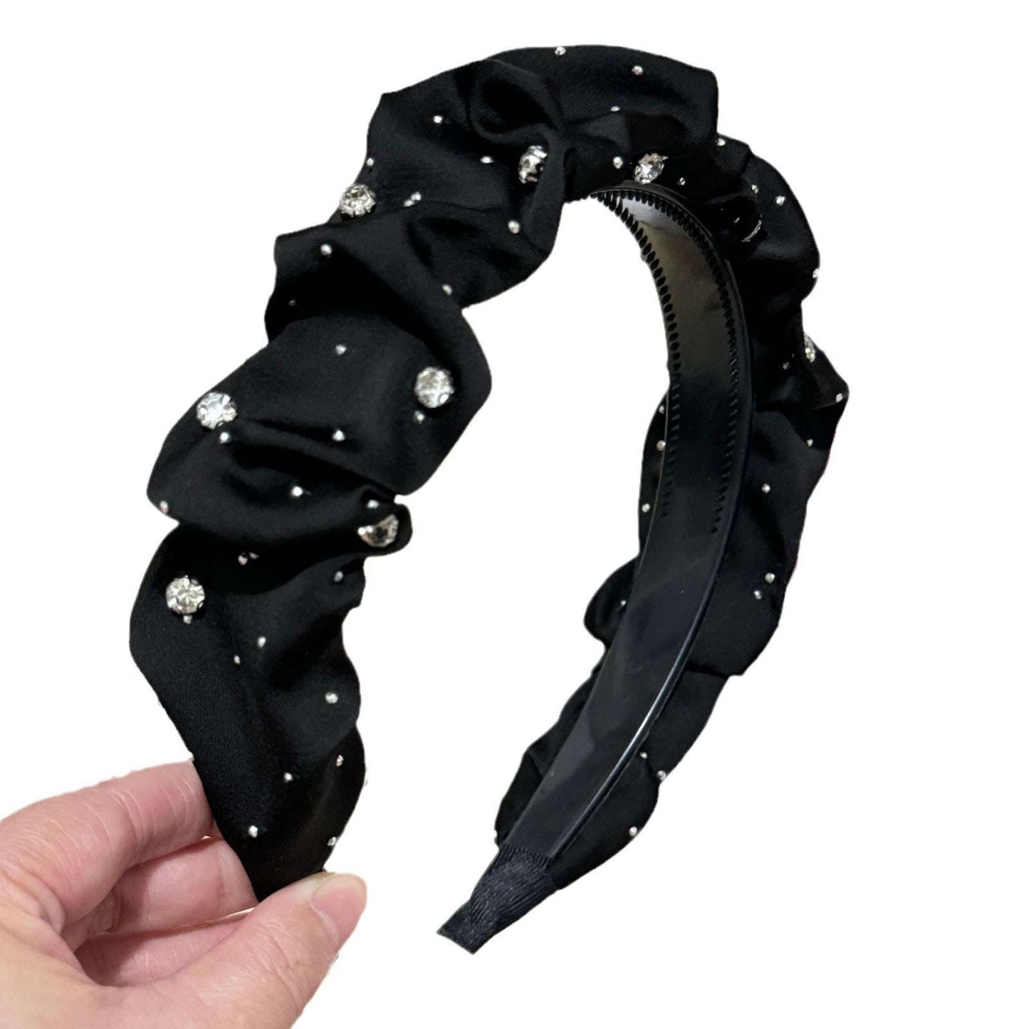 Headband High Skull Top Retro Black Full Diamond Broken Hair O1CN01MROaKc1D64l8DevpB-2218691750166-0-cib-_4