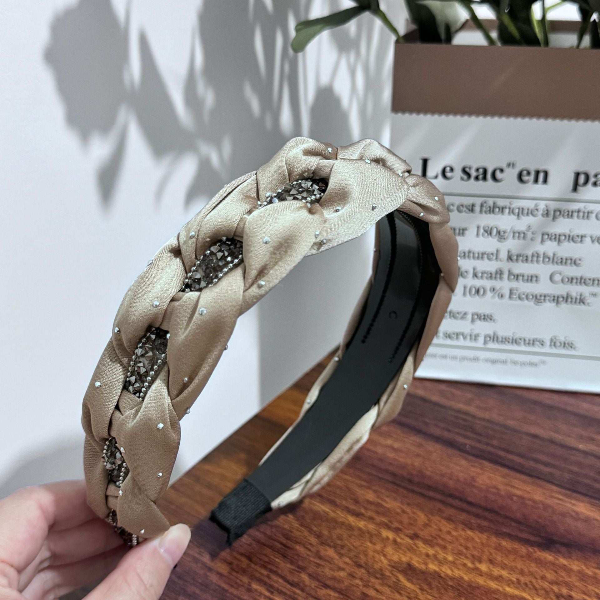 Headband High Skull Top Retro Black Full Diamond Broken Hair Khaki Rhinestone Twist O1CN01k1BLXm1D64lBSjxR1-2218691750166-0-cib-_16