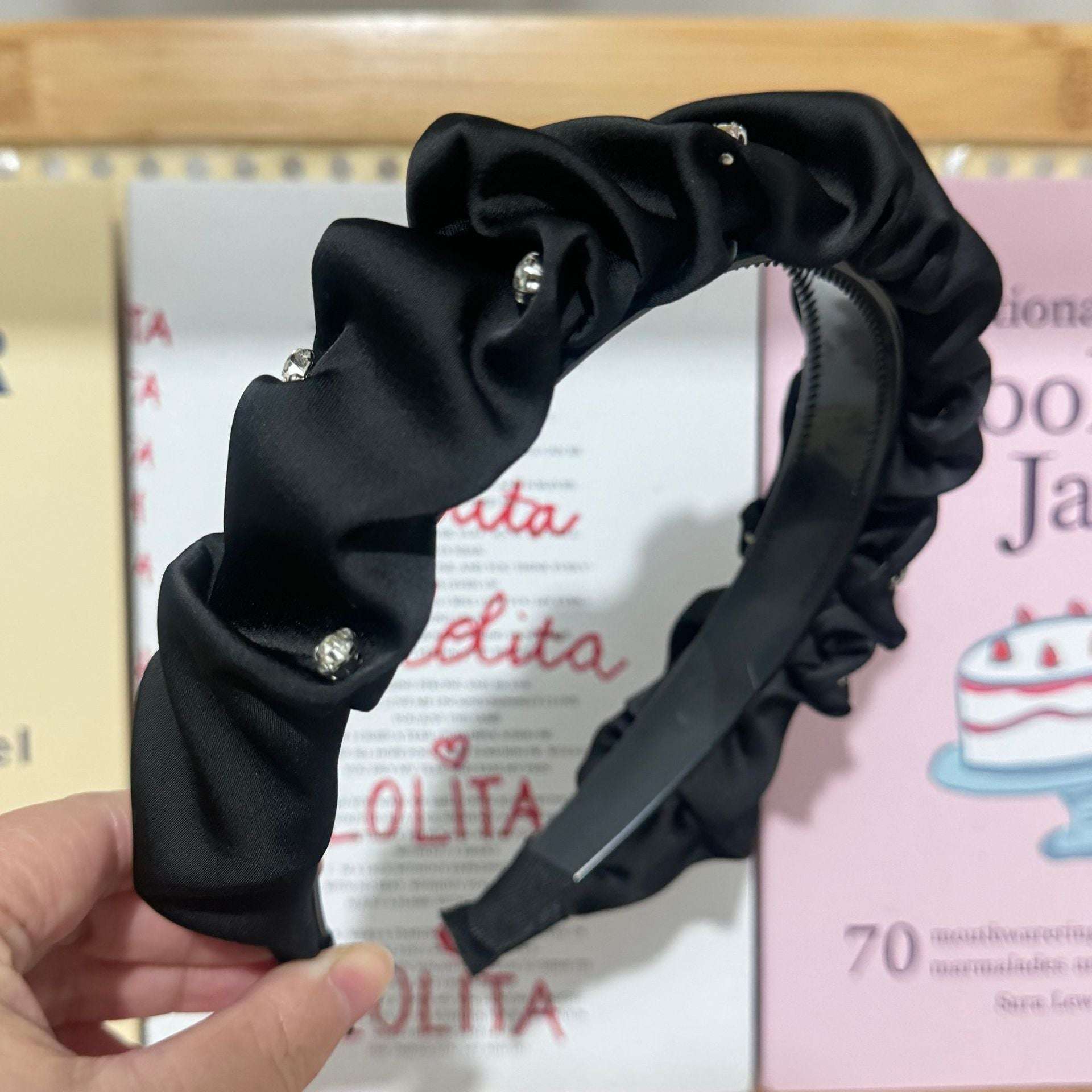 Headband High Skull Top Retro Black Full Diamond Broken Hair Black Starry B O1CN01wV0Ear1D64lBSFg2W-2218691750166-0-cib-_8