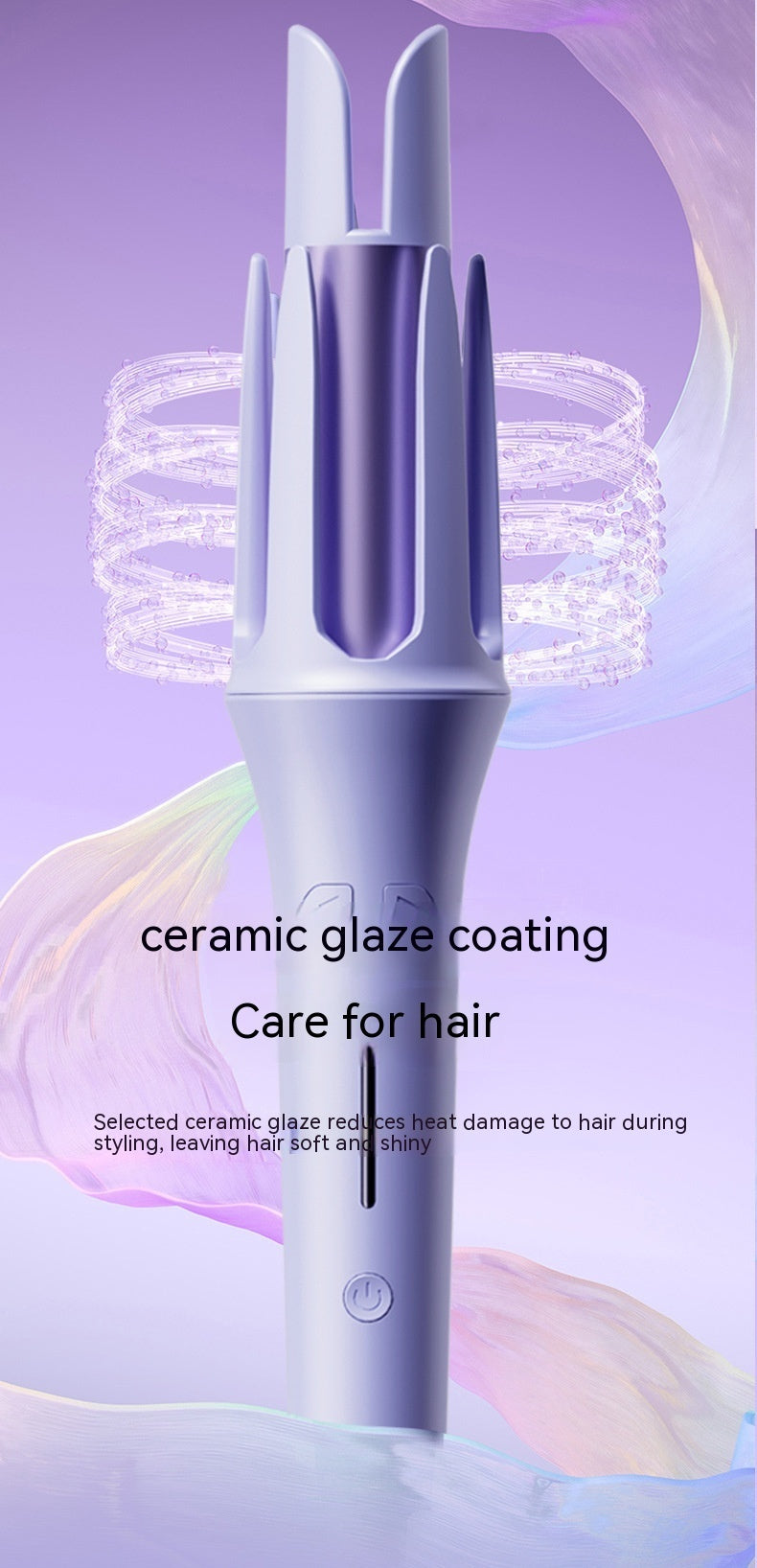 Korean automatic hair curler with ceramic glaze coating for soft and shiny hair styling