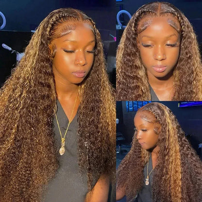 Curly Loose Deep Wave Lace Forehead Wig 13x4