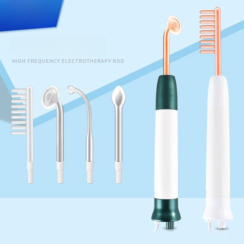 High frequency electrotherapy rod set with multiple attachments beauty tool for hair growth and skin rejuvenation