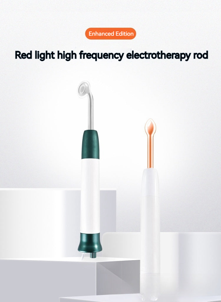 Red light high frequency electrotherapy rod beauty tool for hair growth and skin rejuvenation