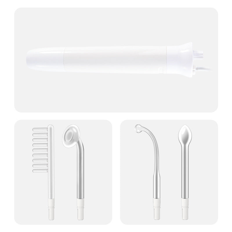 Electro-therapy beauty tool for hair growth and skin rejuvenation with multiple detachable metal attachments