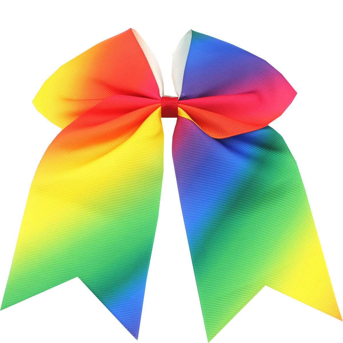 Colorful children's rainbow hair accessories featuring a vibrant rainbow bow design