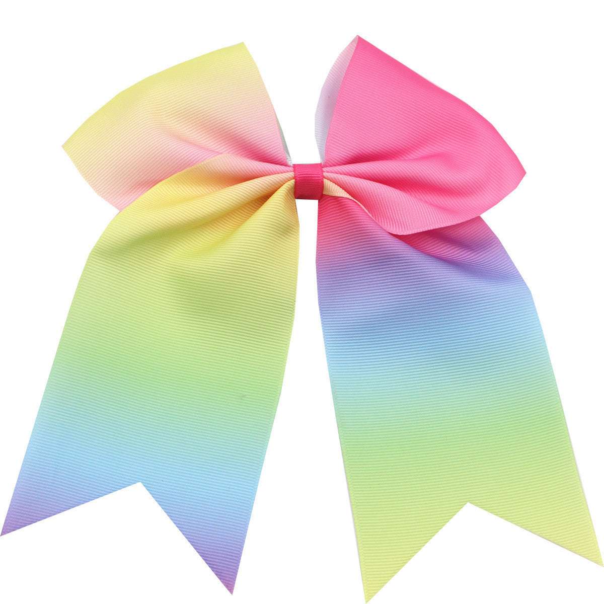 Colorful gradient bow in rainbow shades for children's rainbow hair accessories