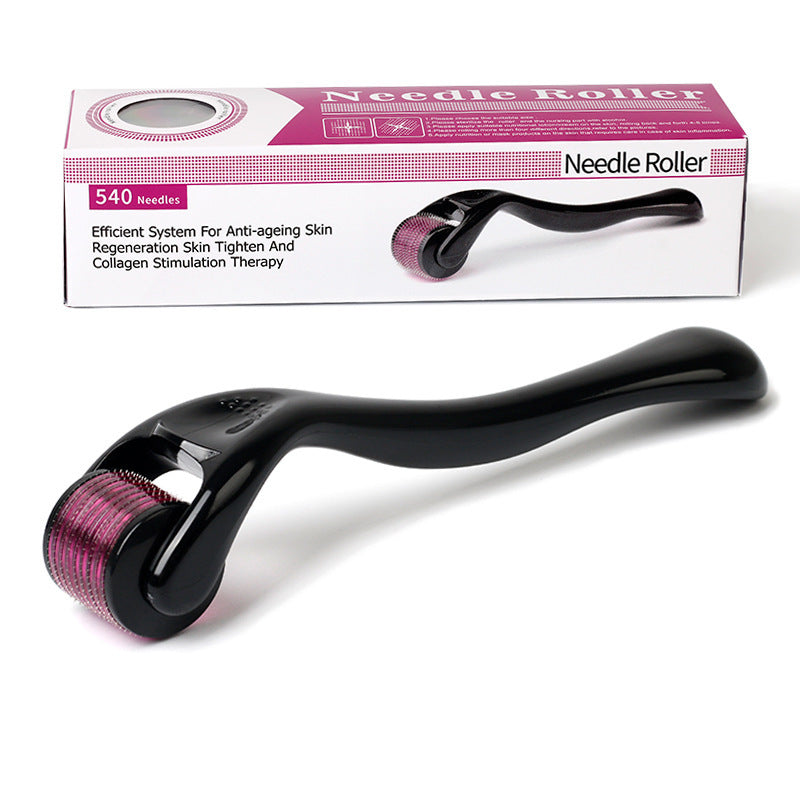 Derma roller hair growth tool with 540 needles for effective scalp stimulation and collagen production