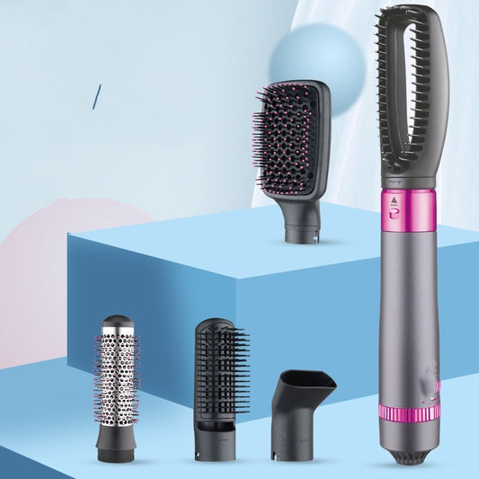 Electric hair straightener with multiple brush attachments easy use hair straightener for all hair types