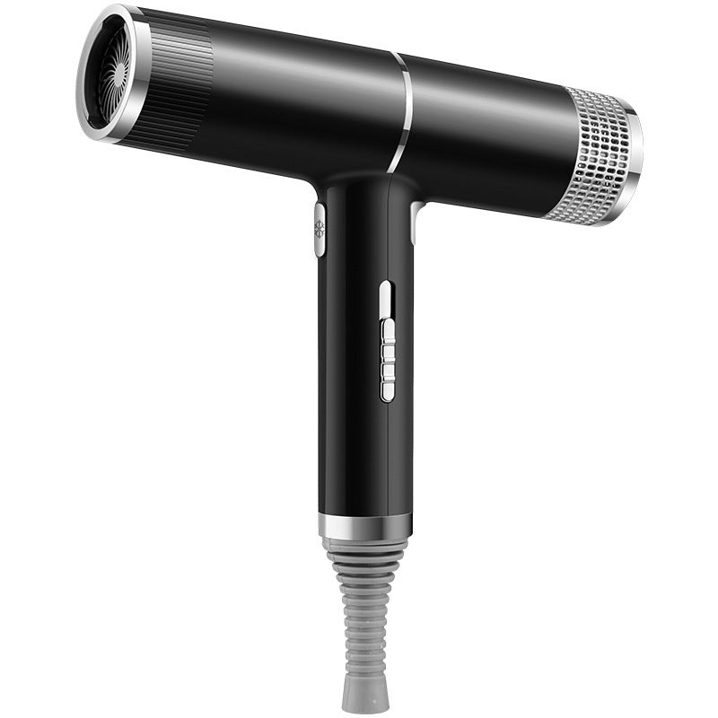 Black sleek hair dryer fast drying hair tool with modern design and control buttons