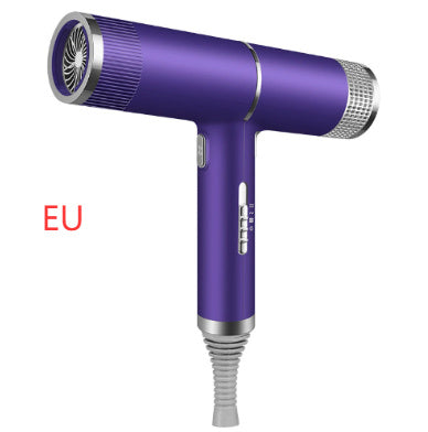 Purple hair dryer fast drying hair tool with multiple heat settings and EU plug