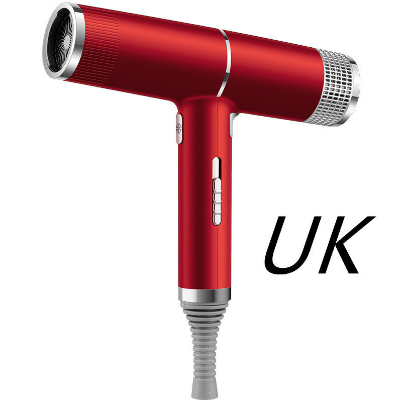 Red fast drying hair tool hair dryer with modern design and multiple speed settings