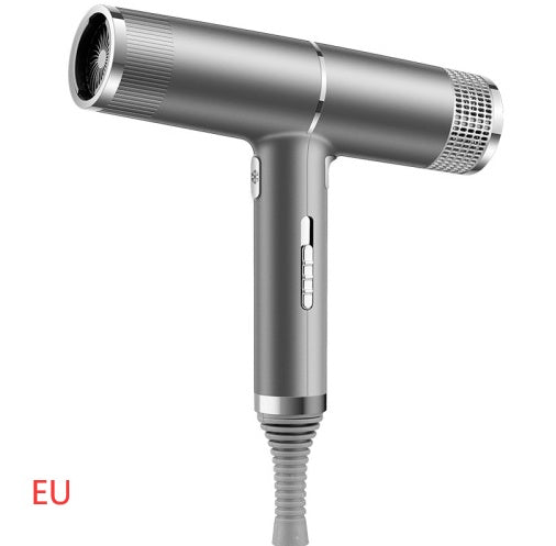 Sleek gray hair dryer designed as a fast drying hair tool with ergonomic handle and multiple settings