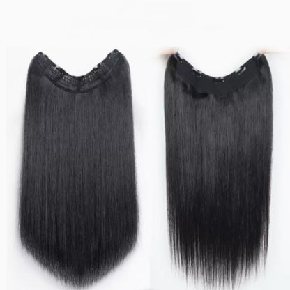 Women's Long Straight Hair Hairpiece  Without Mark