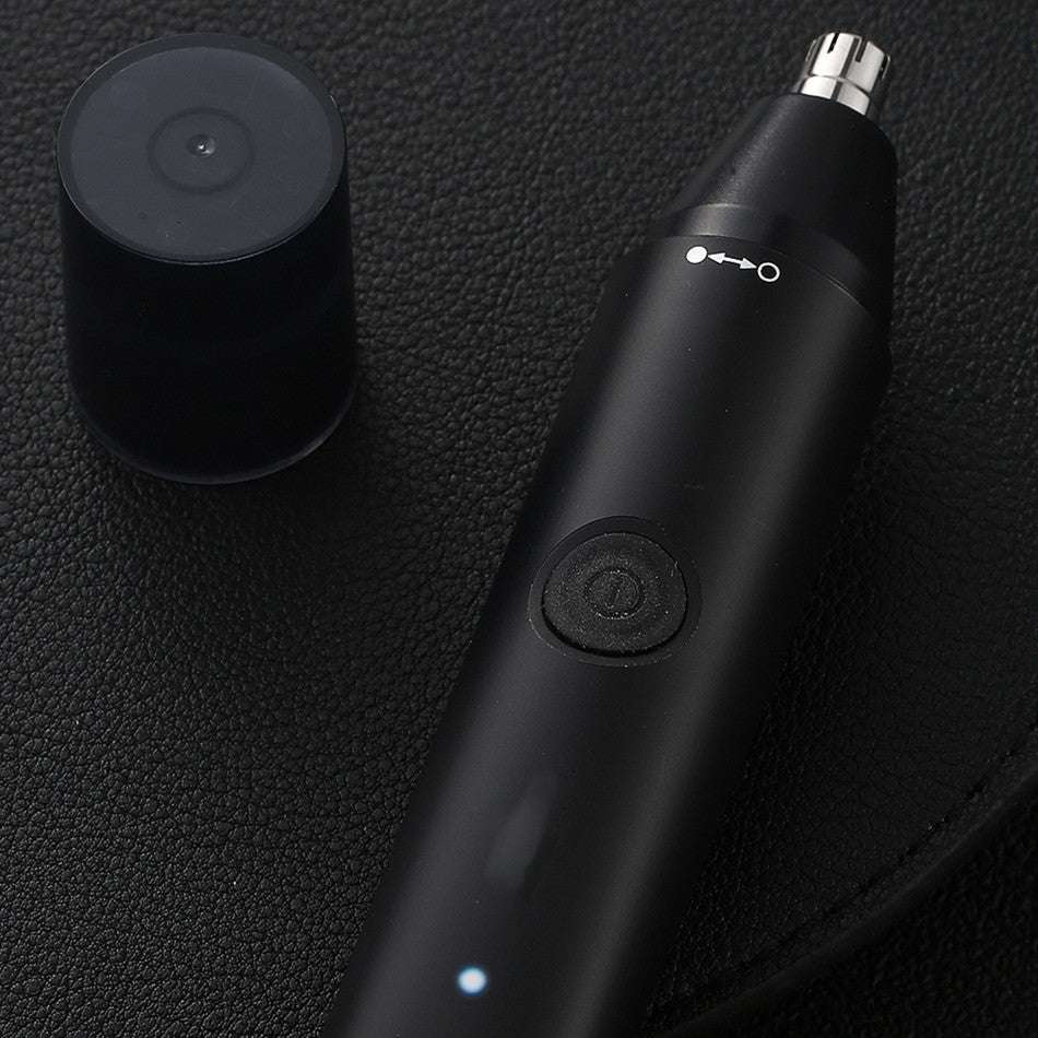 VGR 2-in-1 men's grooming tool featuring a nose hair trimmer with a sleek black design