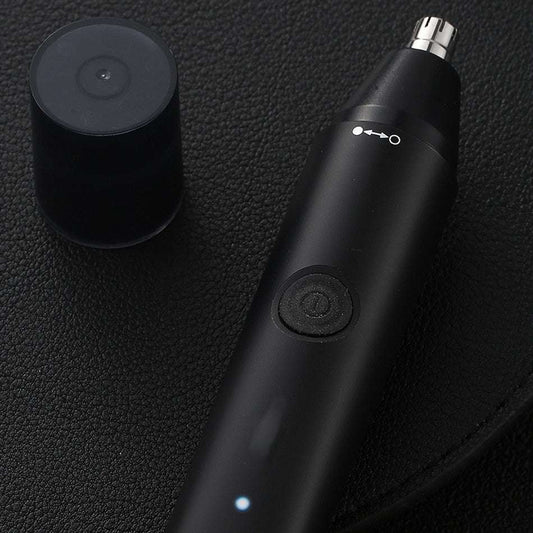 VGR 2-in-1 men's grooming tool featuring a nose hair trimmer with a sleek black design