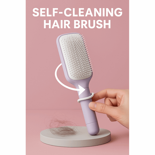 4 In 1 Self Cleaning Hair Brush Anti-Static Massage Comb Scalable Rotate Lifting