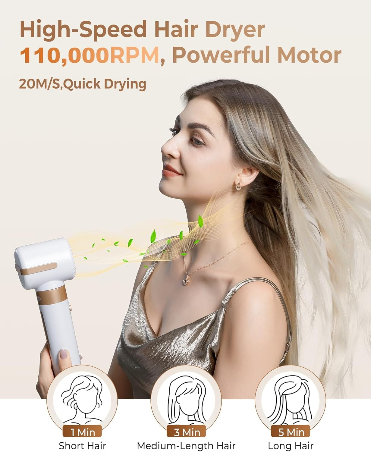 Multifunctional 7-in-1 High-speed Hair Dryer Straight Comb