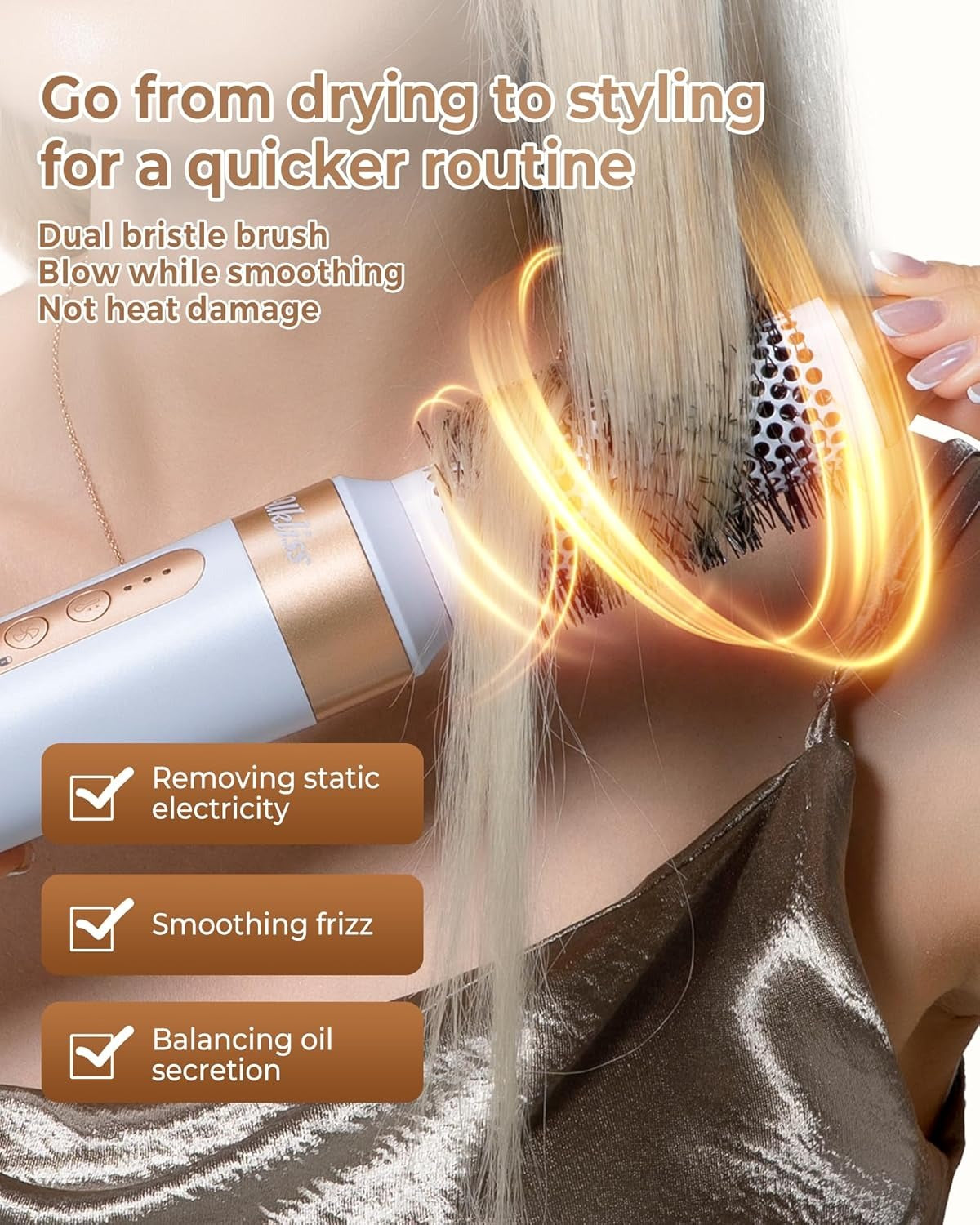 Multifunctional 7-in-1 High-speed Hair Dryer Straight Comb