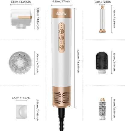 Multifunctional 7-in-1 High-speed Hair Dryer Straight Comb