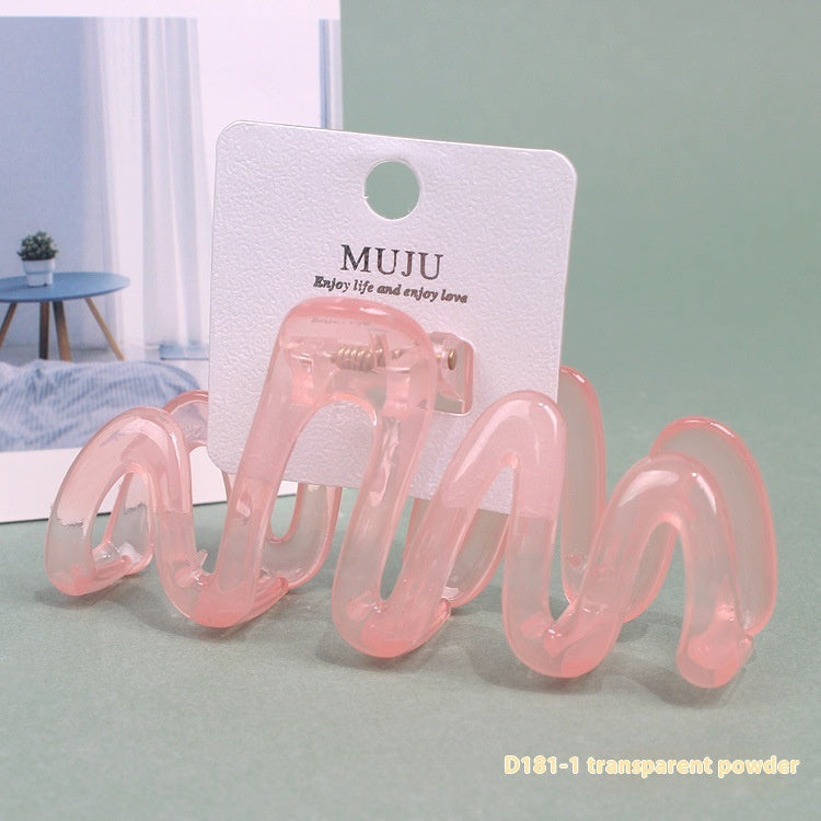 Back Shape Mosquito Coil TT Comb Hair Clip in Pink, a stylish choice for luxury hair accessories