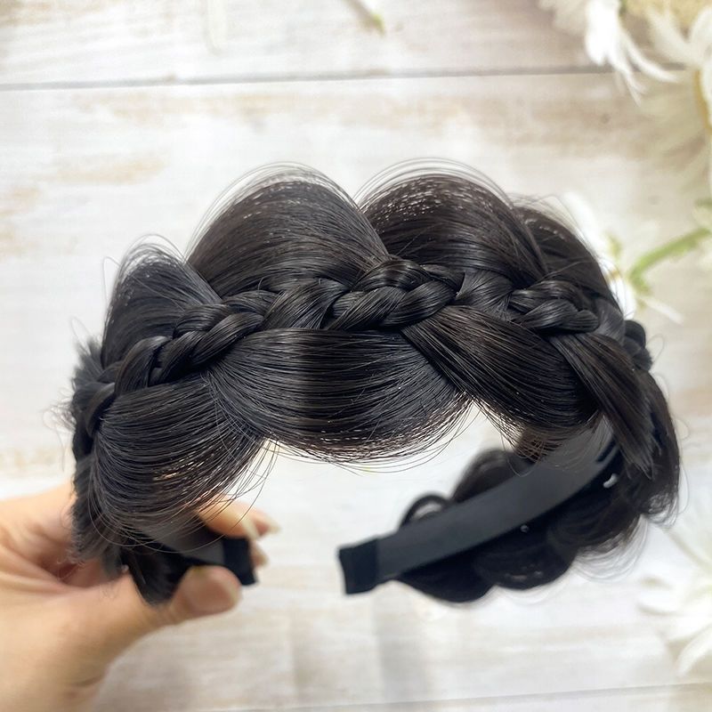 Premium plaited headband women in dark color, perfect for stylish hairstyles and everyday wear