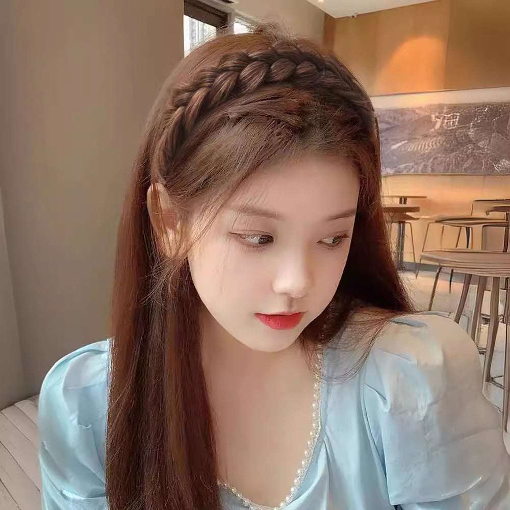 Premium plaited headband women styled in a chic braid for a fashionable look
