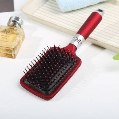 Red household airbag comb massage hair tool with black bristles and pink tips professional hair comb tools