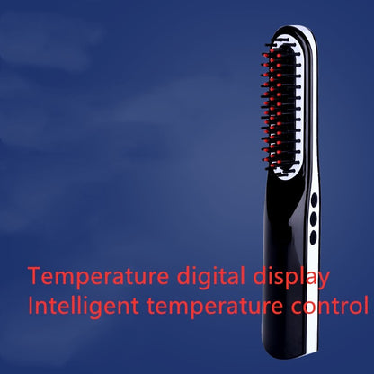Quick beard straightener with digital temperature display and intelligent temperature control features