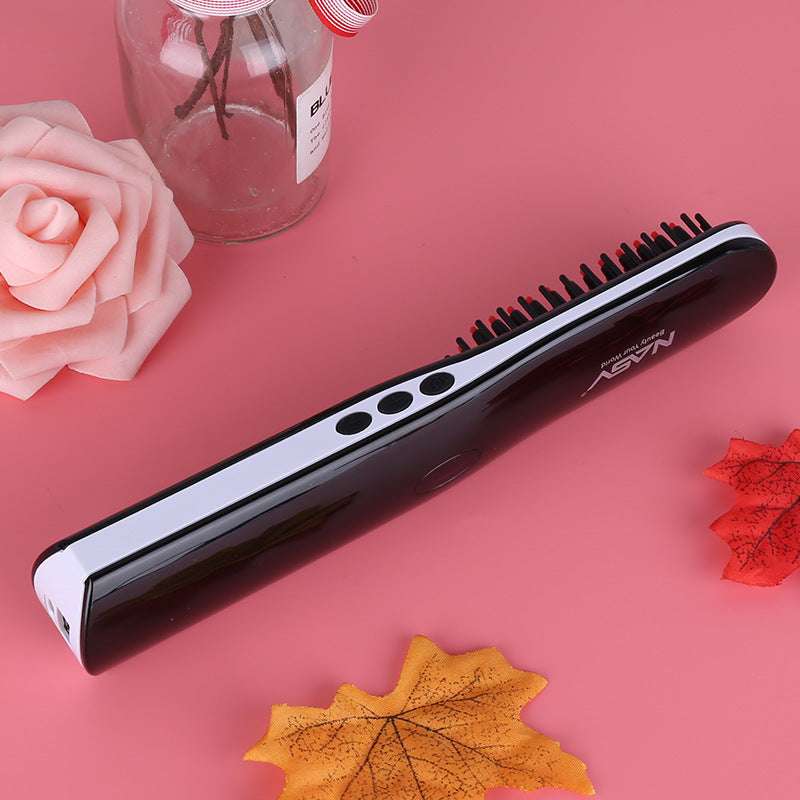 Quick beard straightener with sleek design and adjustable heat settings for stylish grooming