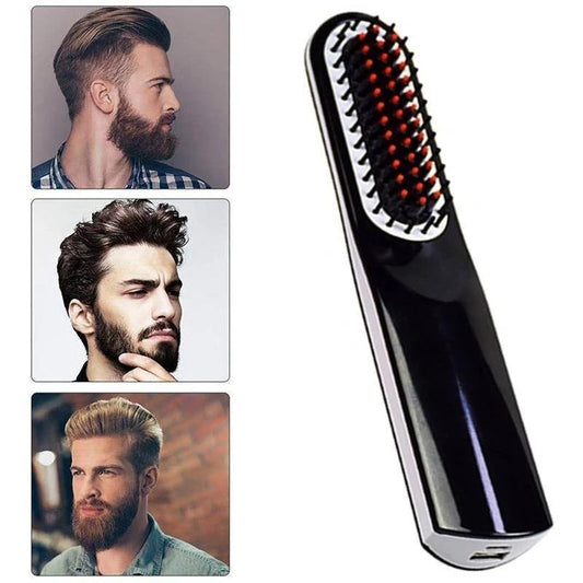 Quick beard straightener featuring a sleek design for effortlessly styling various beard lengths
