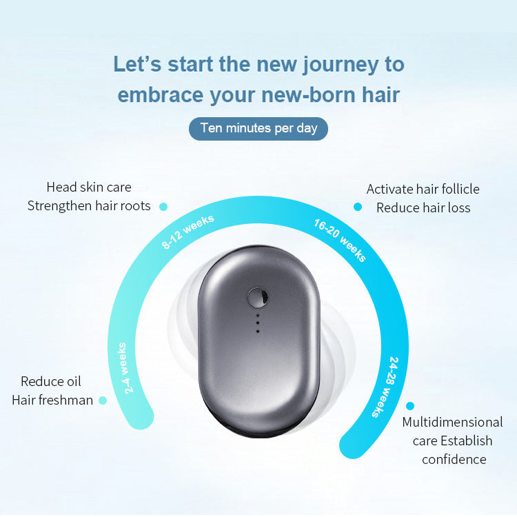 Red light scalp care device designed to strengthen hair roots and activate hair follicles