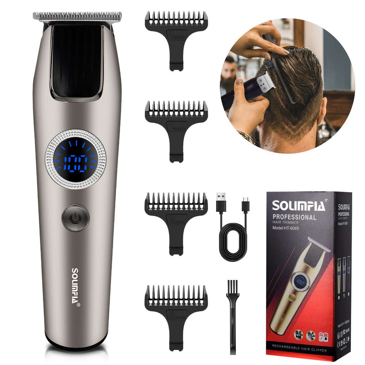 Luxury hair clippers for sculpting with adjustable blades and various guards for perfect hairstyles