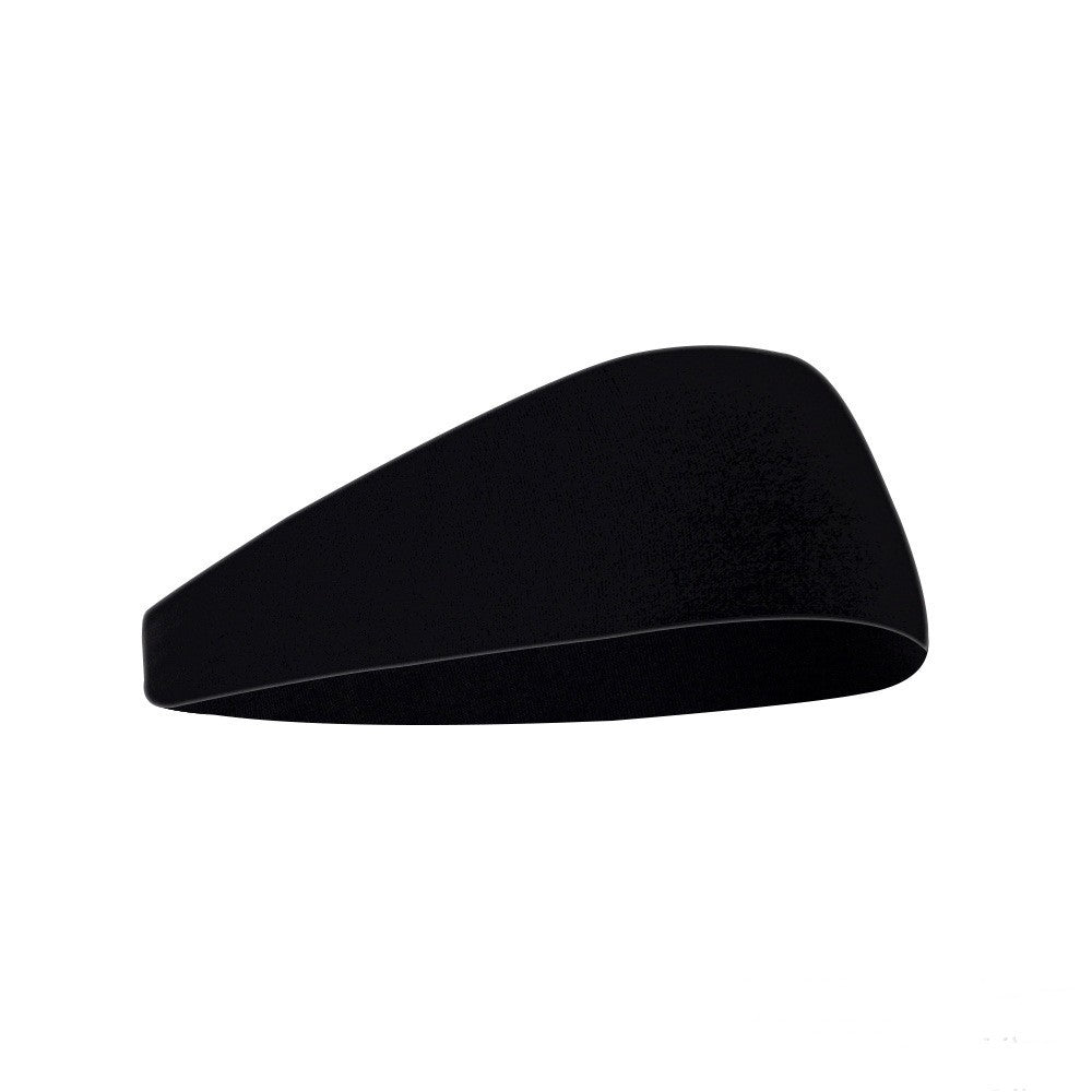 Black unisex fitness hair band for comfortable use during workouts and outdoor activities