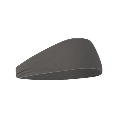Gray unisex fitness hair band designed for comfort during workouts