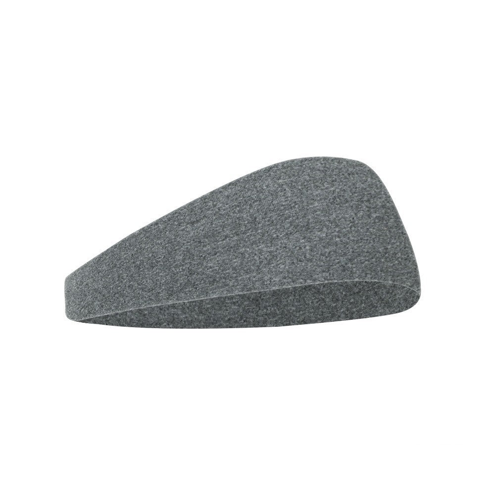 Gray unisex fitness hair band for comfortable wear during workouts and sports activities