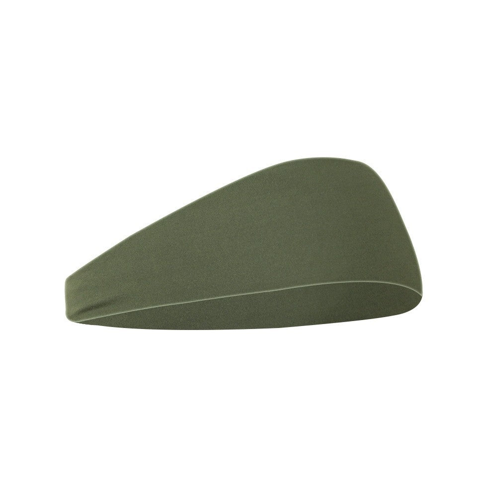 Unisex fitness hair band in olive green, perfect for workouts and casual wear.