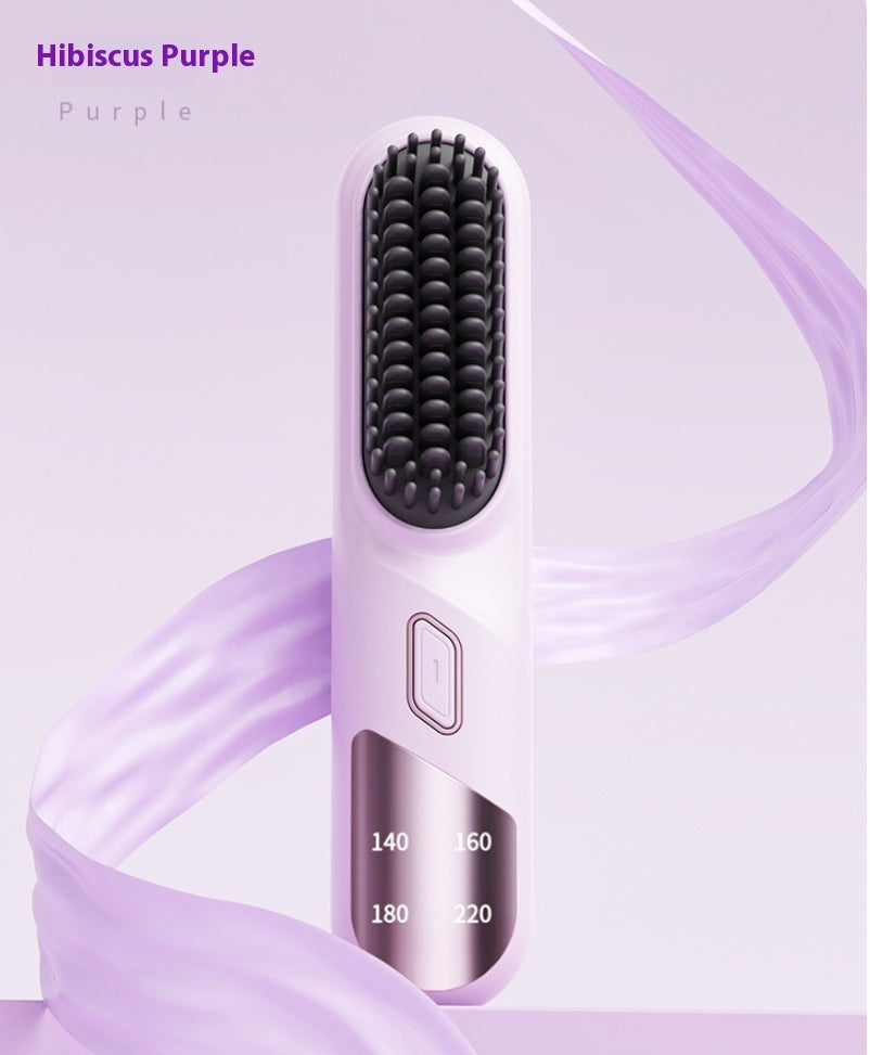 Hibiscus Purple Wet and Dry Hair Straightener with adjustable temperature settings for versatile styling