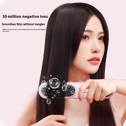 Cordless wet and dry hair straightener with 50 million negative ions for smooth, frizz-free hair